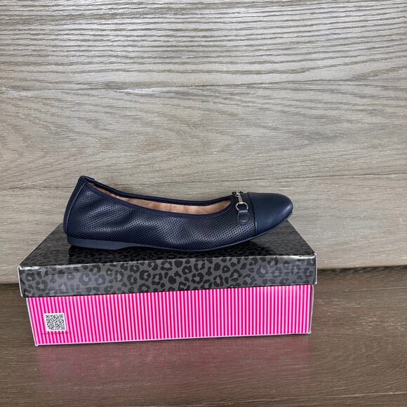 me too Shoes - Me Too ! Brielle Leather Ballet FLATS Navy New